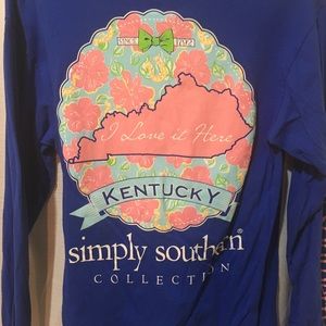 Long Sleeve Kentucky Simple Southern T-Shirt